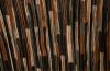Textile Remnant Wall Panel Layered Brown
