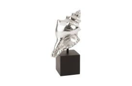 Conch Table Sculpture Silver Leaf