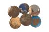 Galvanized Circle Wall Tile Metal Assorted Colors and Depths