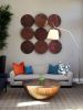 Galvanized Circle Wall Tile Metal Assorted Colors and Depths