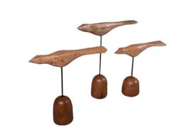 Wooden Bird Trio Set of 3