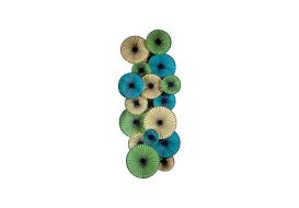 Parasol Wall Light Green-Blue and Yellow