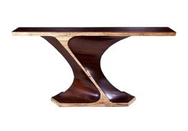 Freeform Bamboo Twist Console Table Large