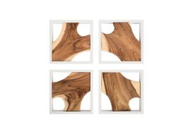 Framed Slab Wall Tiles Set of 4 White
