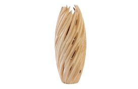 Carved Swirl Vase Perforated