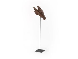 Wooden Gazelle Head on Stand