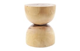 Chamcha Wood Hour Glass Side Table