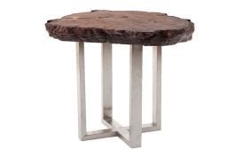Makha Burl Wood Side Table