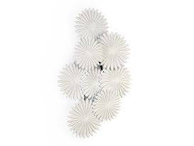 Parasol Wall Art White Wood