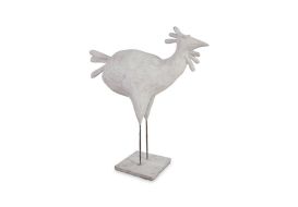 Happy Chicken Concrete Sculpture