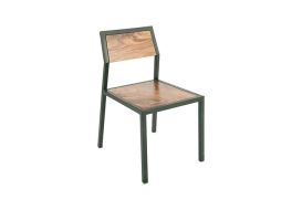Crook Chair Chamcha Wood Black Metal