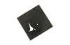 Burnt Block Side Table Stainless Steel Base