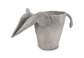 Elephant Water Pot Concrete Sculpture