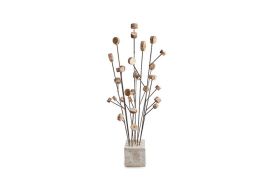 Flowers Concrete and Wood Sculture