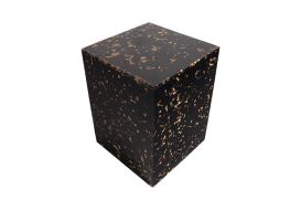 Captured Gold Flake Stool Black