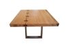 Thakigan Sai Wood Dining Table Brushed SS Legs