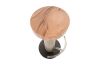 Concrete Bar Stool Chamcha Wood Seat Gray