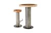 Concrete Bar Stool Chamcha Wood Seat Gray