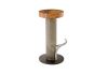 Concrete Bar Stool Chamcha Wood Seat Gray