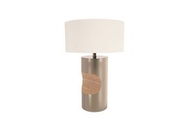 Bite Table Lamp (Finish: Black Nickel with White Shade)