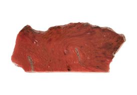 Glass Slice Sculpture (Finish: Red)