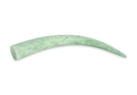 Folded Glass Horn Sculpture (Finish: Green)