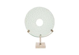 Lifesaver Sculpture Tbale Top (Finish: Bubble Glass)