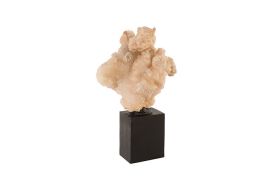 Quartz Stone Sculpture Natural Element on Base (Size: 17x11x28"h)