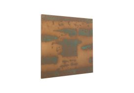 Abstract Copper Patina Wall Panel Square (Size: 42x2x42"h)
