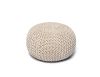 Ivory Jute Pouf
