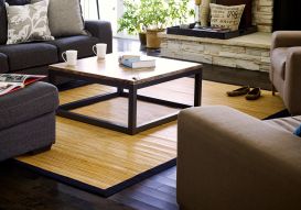 Contemporary Natural Bamboo Rug (Size: 2' x 3')