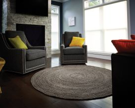 Kerala Gray Jute Rug (Size: 6' x 6')