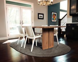Kerala Gray Jute Rug (Size: 6' x 9')