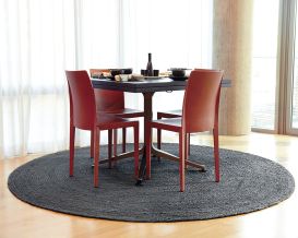 Kerala Gray Jute Rug (Size: 8' x 8')