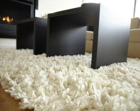 Creme Paper Shag Rug (Size: 5' x 8')