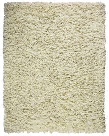 Creme Paper Shag Rug (Size: 4' x 6')