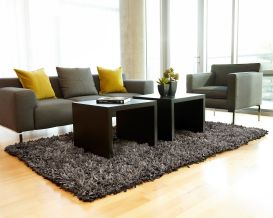 Gray Paper Shag Rug (Size: 3' x 5')