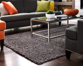 Graphite Silky Shag Rug (Size: 3' x 5')