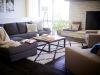 Ivory Silky Shag Rug With Navy Diamond