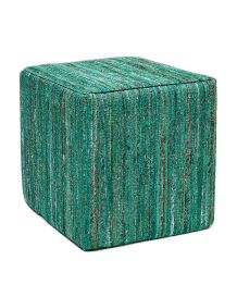 Saree Pouf Square (Finish: Emerald)