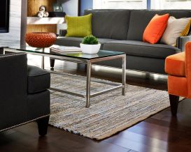 American Graffiti Denim & Jute Rug (Size: 4' x 6')