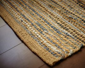 American Graffiti Denim & Jute Rug (Size: 8' x 10')