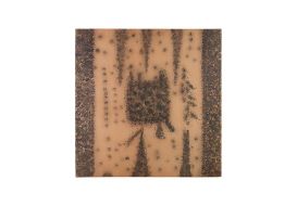Abstract Copper Patina Wall Panel Square (Size: 37x2x37"h)