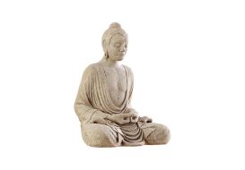 Levitating Buddha Wall Sculpture (Finish: Roman Stone)