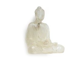 Levitating Buddha Wall Sculpture (Finish: Clear)