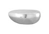 River Stone Table Top Sculpture Silver Leaf