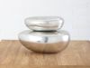 River Stone Table Top Sculpture Silver Leaf