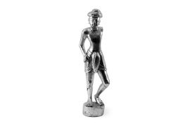Burmese Guardian Figure Silver Leaf (Design: Right)