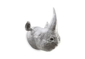 Rhinoceros Wall Sculpture (Finish: Gold Leaf)