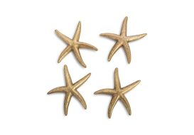 Starfish Gold Leaf Set of 4 (Finish: Gold Leaf, Size: Small)